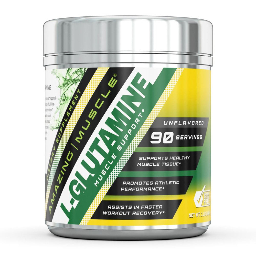 Amazing Nutrition Amazing Muscle L Glutamine Powder, Unflavored, 16 Oz